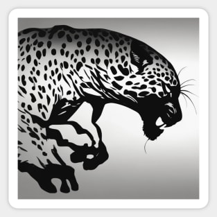 Jaguar Shadow Silhouette Anime Style Collection No. 173 Sticker